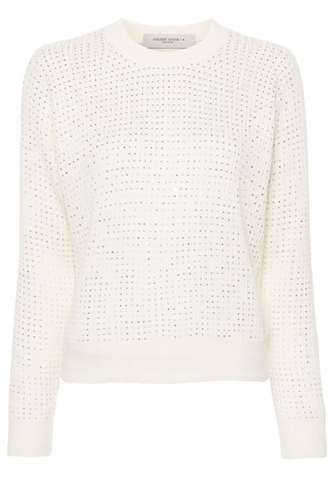 Maglione con cristalli in beige Golden Goose - donna